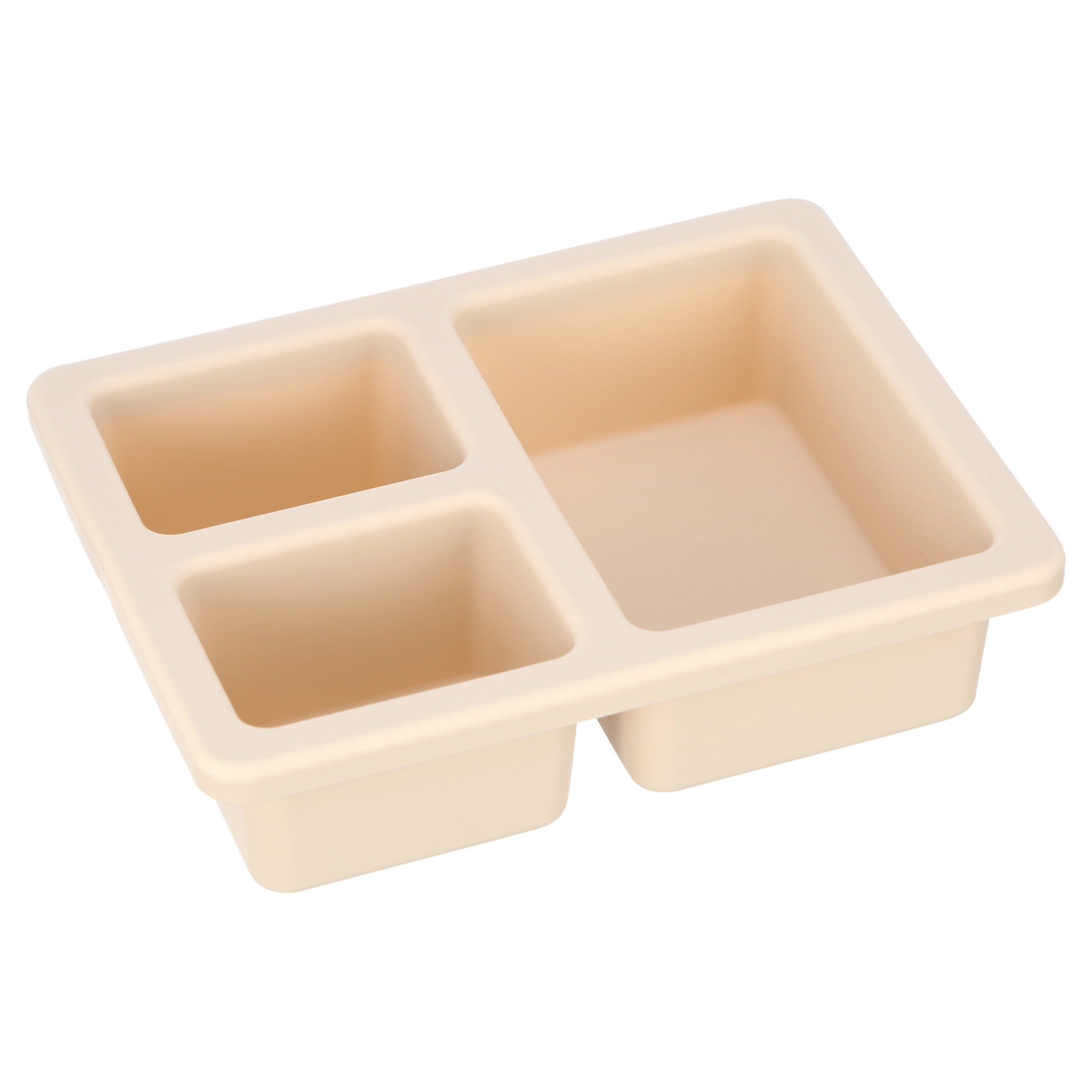 Austin Baby Co Leak-Proof Mini Bento Lunch Box for Toddler and Kids – Silicone Container with 3 Leak-proof Compartments – Food-Safe Materials, Dishwasher Safe, and BPA Free (Dinosaur Warm Cream)