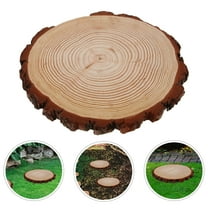 Raindrops Wood Logs for Decoration Garden Stepping Stone Wood Beige 1Pack