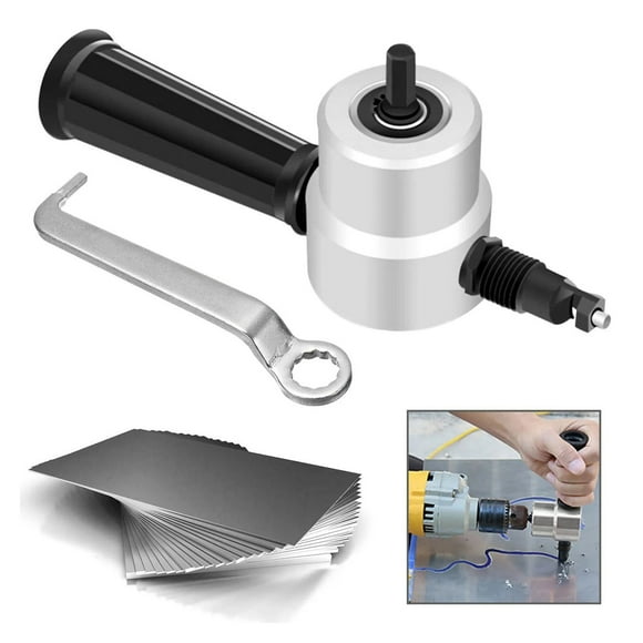 Electrical Tools Double Head Sheet Metal Nibbler Cutter Adjustable Power Drill Cutting Tools Kit Attachment for Precision Straight Cuts