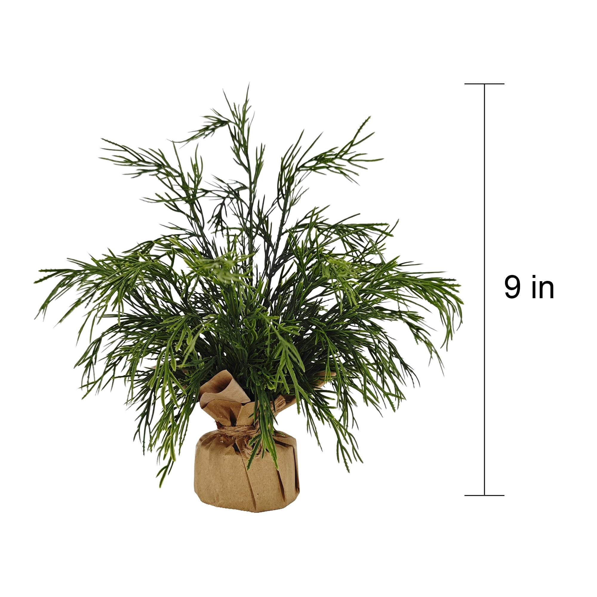 Potted Cypress Mini Artificial Christmas Tree, Green and Brown, 9", by Holiday Time