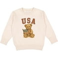 thumbnail image 2 of Inktastic Patriotic USA Teddy Bear with American Flag Toddler Sweatshirt, 2 of 4