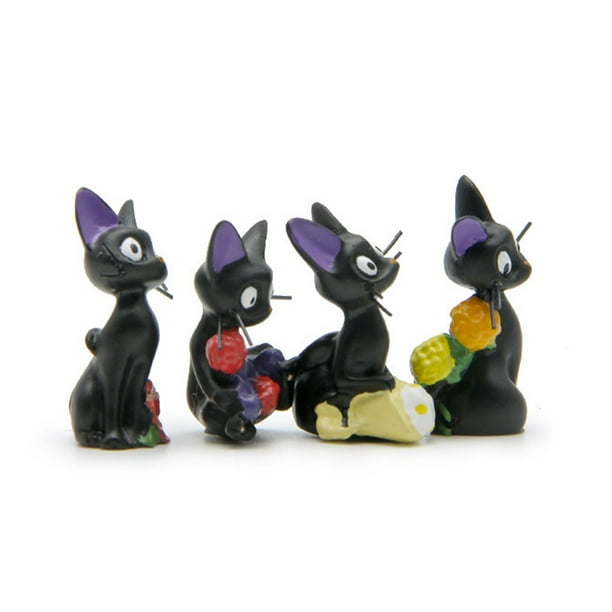 Colección de juguetes para figuras Kiki's Delivery Service Black Cat x4