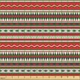 thumbnail image 2 of Ambesonne Ethnic Fabric by the Yard Upholstery, Wavy Lines Tribal Motifs Art, 3 Yards, Dark Pink and Pale Yellow, 2 of 5