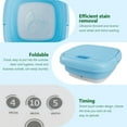 thumbnail image 4 of Mini Washing Machine Foldable Small Laundry Machine with Drain Basket Lightweight Washer Touch Screen and Timer Washing Machine for Baby Clothes Underwear, 4 of 8