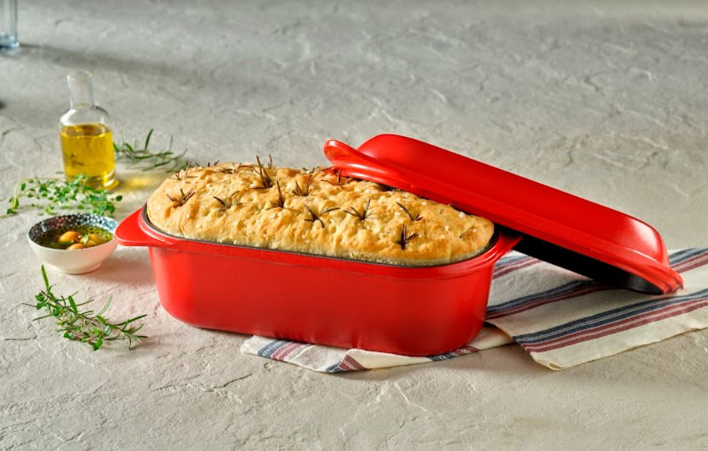 WEES-CK Enameled Cast Iron Loaf Pan, Meatloaf Pan, Casserole, and Bread  Baking Mold - suitable for all heat sources and dishwasher safe for optimal