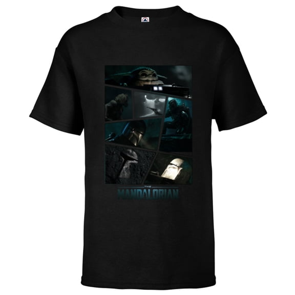 Star Wars The Mandalorian Season 3 Grogu Bo-Katan Peli Motto - Short Sleeve T-Shirt for Kids - Customized-Black