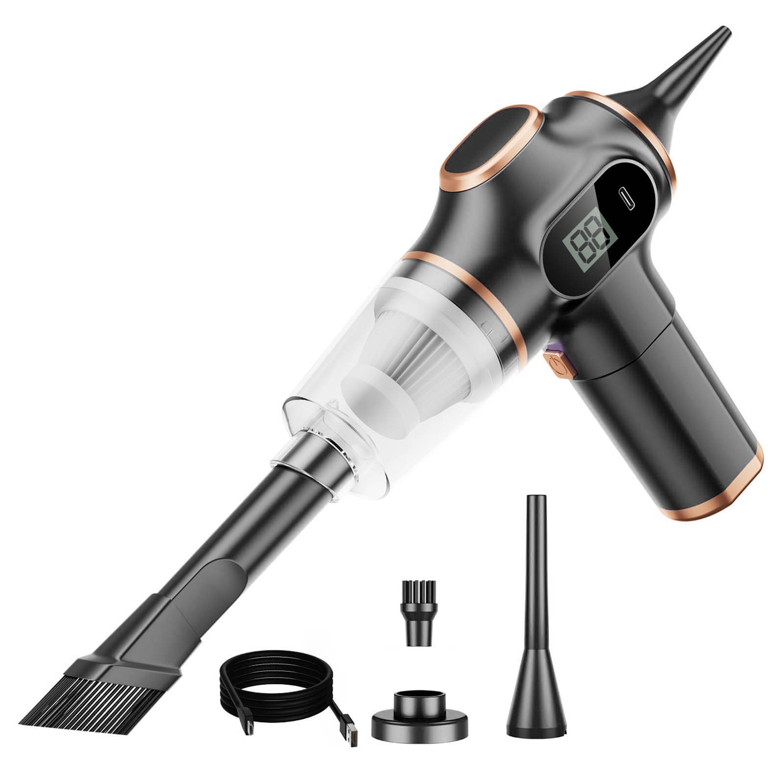 Handheld Vacuum Cleaner - 4000Pa Suction, Cordless Blowing & Wet/Dry for Car, Home & Office Cleaning()