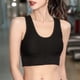 thumbnail image 5 of Sujetador deportivo para mujer, sin aros, suave, acolchado, sujetador de yoga, malla elástica transpirable, Top de entrenamiento para correr, ciclismo, negro, XL YUNYI BRAND  Deportes, 5 of 8