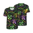 thumbnail image 3 of Daiia Mardi Gras6 Mens Baseball Jersey Button Down Shirts Short Sleeve Sports Uniforms-XX-Large, 3 of 9