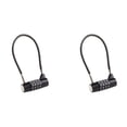 thumbnail image 1 of 2X Cerraduras de Equipaje, Candados de Seguridad para Maletas de 4 Dígitos, Candado de Combinación para Maletas Candado de Viaje con Cable Flexible, Candado para Bicicletas, 1 of 8