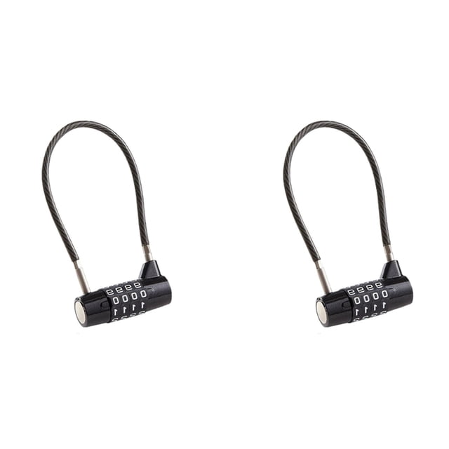 2X Cerraduras de Equipaje, Candados de Seguridad para Maletas de 4 Dígitos, Candado de Combinación para Maletas Candado de Viaje con Cable Flexible, Candado para Bicicletas