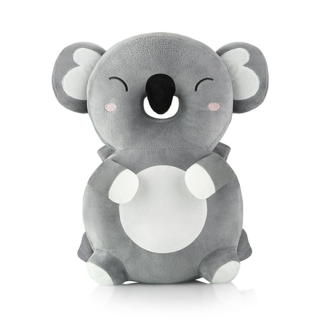 Mochila protectora para la cabeza del bebé PandaEar, protector de cabeza para caminar para niños pequeños, almohadilla protectora de cabeza ajustable, cojín de seguridad (gris koala)