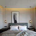 thumbnail image 4 of Mid Century Design, Amber Glass Pendant Light With Polished Brass Finish For Timeless Appeal, 4 of 5