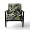 thumbnail image 4 of Designart "Perspectives Abstraites en Jaune et Vert I" Chaise d'Appoint Abstraite Jaune - Fauteuil Moderne pour Chambre, 4 of 7