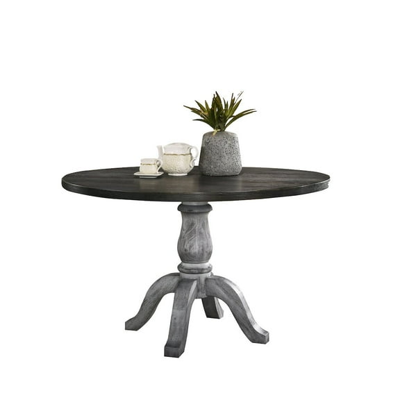 Roundhill Furniture Iris Round Pedestal Wood Dining Table