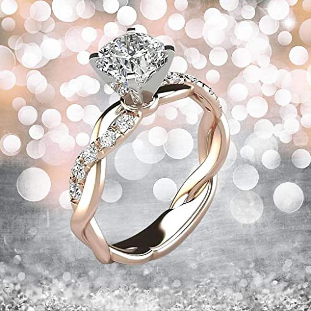 Buy 1ct Cubic Zirconia Cluster Rings For Women 925 Sterling Silver Band Ring  Plated Promise Wedding Anniversary Engagement Rings Jewelry Gifts For Her  Wife Girlfriend Ring Size 10.25 | 6 Months Warranty* at Amazon.in