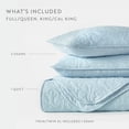 thumbnail image 3 of Lightweight Wrinkle Resistant Quilt Sets in Pale Blue Damask for Twin/Twin-XL Size Bedding by Comfort Canopy, 3 of 10
