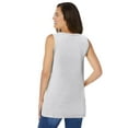 thumbnail image 2 of Woman Within Plus Size Perfect Sleeveless Shirred V-Neck Tunic, 2 of 6