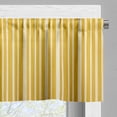 thumbnail image 5 of Ambesonne Floral Valance & Curtain 3 Pcs Set, Modern Leafy Garden Stripes, 55"x24", Earth Yellow Blue Grey, 5 of 7