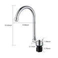 thumbnail image 3 of Kitchen Faucet,Rv Caravan Camper Water Inlet Copper Sink Water Taps Inlet Copper Swivel Taps With Cold Water Taps With Camper Marine Boat Cold Water Inlet Kitchen Faucet Sink Qisuo Rotation Leeofty, 3 of 6