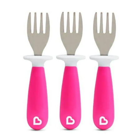 Munchkin Pink 3pk Toddler Forks