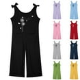 thumbnail image 7 of Weebloom Overalls for Girls Outdoor Casual School With Round Neck Design Ages 5-14 Comfortable and Stylish With Pockets Girls' Jumpsuits Rompers Green 5-6 Years, 7 of 7