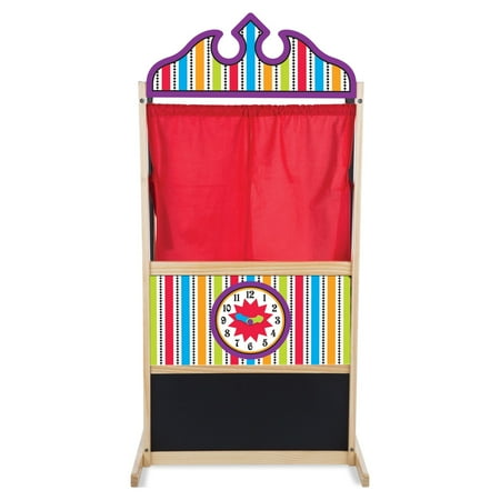 UPC: 0000772025300 | Melissa & Doug Deluxe Puppet Theater – Sturdy Wooden Construction