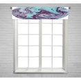 thumbnail image 1 of Cenefa de cortina de ventana ABPHQTO con ondas pintadas acrílicas con bolsillo para barra 30x130 cm, 1 of 1