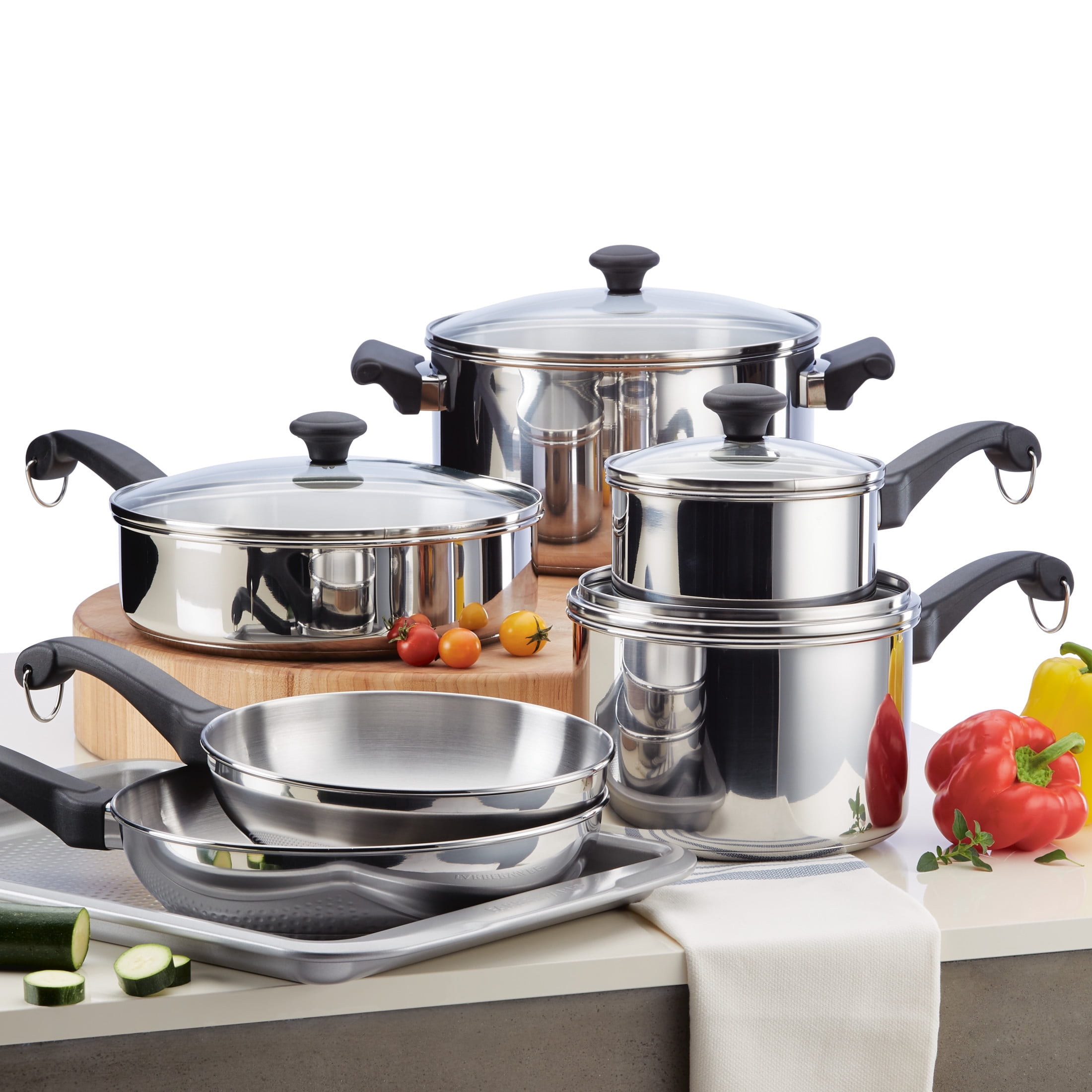 Farberware Classic Series 12-Pc. Stainless Steel Cookware Set - Macy's
