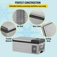 thumbnail image 5 of VEVOR Car Refrigerator 16 Qt, Portable Refrigerators with -4℉-68℉ Cooling Range & App Control, 12/24V DC & 110-240V AC Electric Cooler for Truck Vehicle Outdoor & Home Use, Gray, 5 of 9