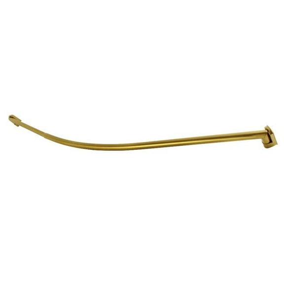 Kingston Brass CC6727 60 - 72 in. Edenscape Stainless Steel Adjustable Single Curved Shower Curtain Rod, Brushed Brass