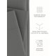thumbnail image 4 of Queen Sábanas Estilo Hotel en Relieve de 4 Piezas en Gris de Comfort Canopy, 4 of 11