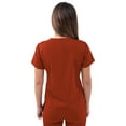 thumbnail image 2 of Adar Pro Scrubs For Women - Sweetheart V-Neck Scrub Top - P4210 - Red Ochre - M, 2 of 7