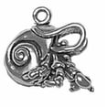 thumbnail image 1 of Sterling Silver 18" Unisex 1.5mm Box Chain 3D Beach Hermit Crab Pendant Necklace, 1 of 2