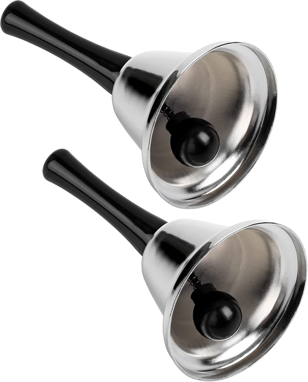 Silver Steel Hand Bells for Adults, Weddings Decoration, Call Bells