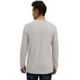 thumbnail image 3 of GIRUNS Men's Long Sleeve Waffle Henley Casual Henley T-shirts for Men, 3 of 5