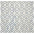 thumbnail image 2 of Safavieh Dhurries Addison Geometric Area Rug, Blue/Ivory, 6' x 6' Square, 2 of 11