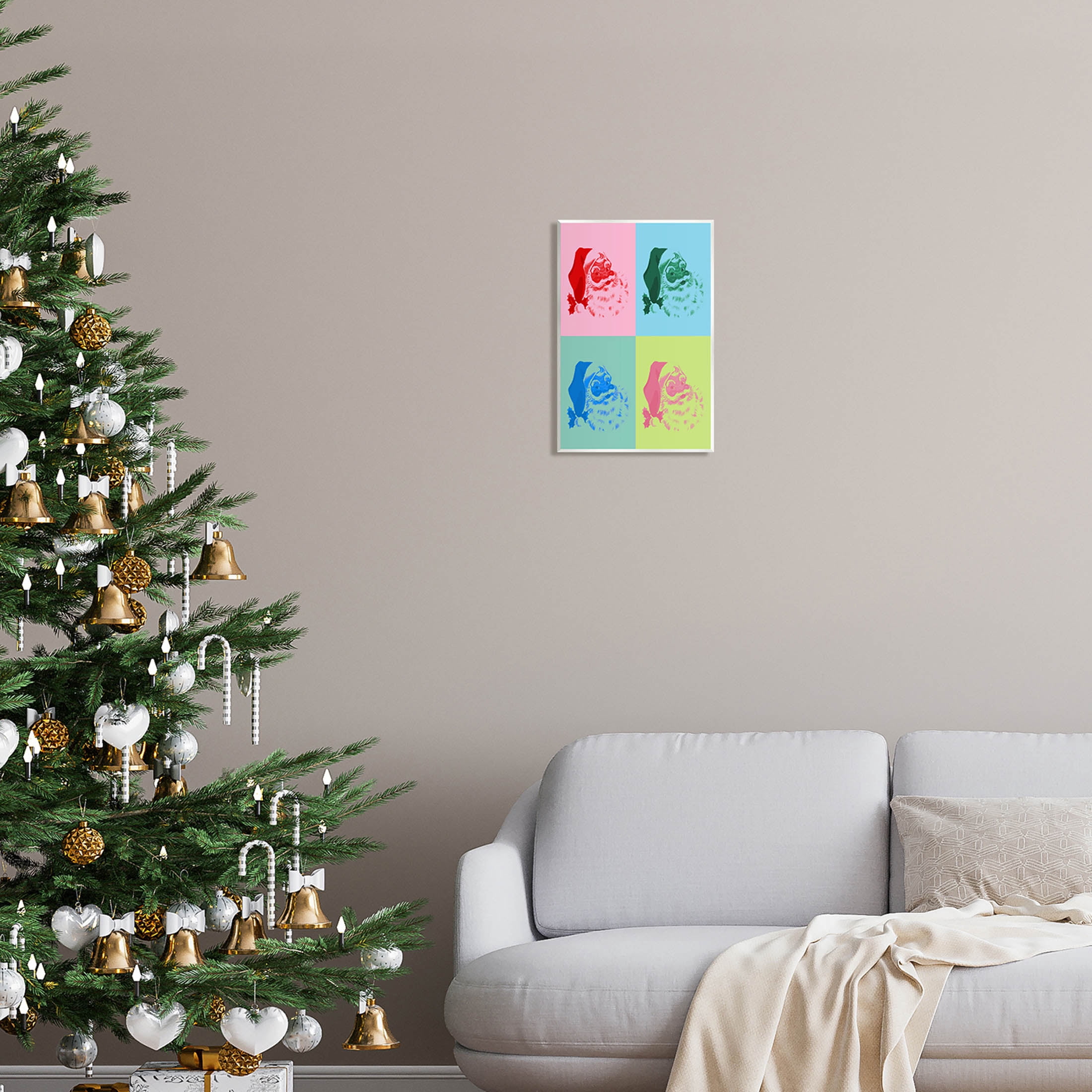 Pop Style Christmas Santa Holiday Graphic Art Unframed Art Print Wall Art