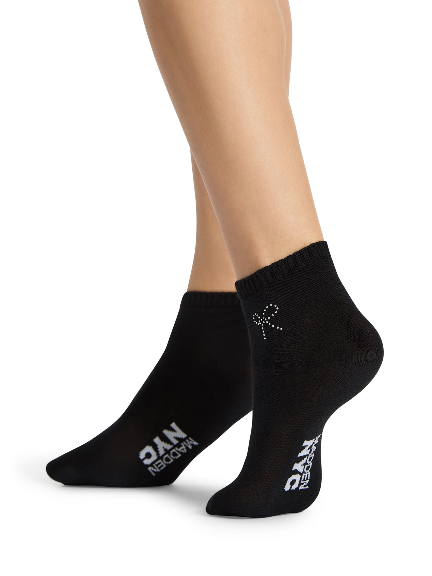 Madden NYC Women's Quarter Sock, 6-Pack, Fits Shoe Size 5-10