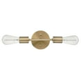 thumbnail image 1 of Globe Electric Alexandria 2-Light Reversible Metal Vanity Light, Matte Brass, 51736, 1 of 7