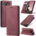 thumbnail image 1 of CaseMe Étui en Cuir For Google Pixel 9A, Étui Portefeuille à Rabat en Cuir avec Porte-Cartes, Fermeture Magnétique, Antichoc, Support, Étui de Protection pour Téléphone For Google Pixel 9A, Rouge Vin, For Google Pixel 9A, 1 of 12