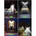 thumbnail image 3 of Luces solares para exteriores, 310 luces solares LED para exteriores IP65 a prueba de agua, gran angular de 270 grados, 3 modos, luz solar LED de seguridad opcional para garaje y patio trasero Rojo Verde, 3 of 5