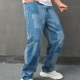 thumbnail image 5 of WXLWZYWL Men's Wide Leg Baggy Jeans Straight Leg Carpenter Denim Pants Loose fit Trousers, 5 of 6