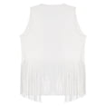 thumbnail image 7 of Oyolan Womens Hippie Costume Set 70s Cowgirl Sleeveless Tassels Fringed Vest Cardigan with Wide Brim White L, 7 of 7