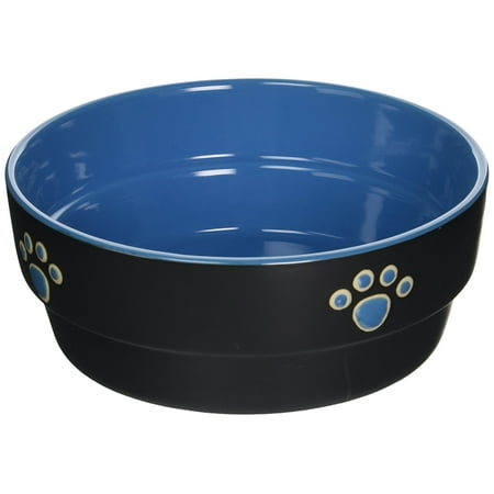 Ethical Pet Products () DSO6897 Fresco Stoneware Dog Dish, 7-Inch, BlueContrasting matte outer finish and glossy inside finish By