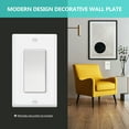 thumbnail image 2 of UCOMEN Decorator Wall Plate, 1-Gang, 10 Pack, White, 4.57" x 2.8", 2 of 7