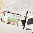 thumbnail image 4 of Dogs Outline 2 Pack Pencil Pouch for 3 Ring Binder Smooth Zipper Folders with Pockets Clear Window Pencil Case, 4 of 6