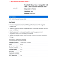 thumbnail image 2 of Rear Right Brake Hose - Compatible with 1999 - 2004 Chevy Silverado 2500 2000 2001 2002 2003, 2 of 2