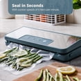 thumbnail image 4 of Greater Goods Vacuum Sealer Machine for Sous Vide Cooker, Freezer Bags, and More, with 1 Roll of Vacuum Seal Bags (Stone Blue), 4 of 6