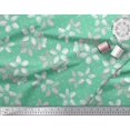 thumbnail image 3 of Soimoi Green Modal Satin Fabric Dot & Floral Print Sewing Fabric BTY 42 Inch Wide, 3 of 3
